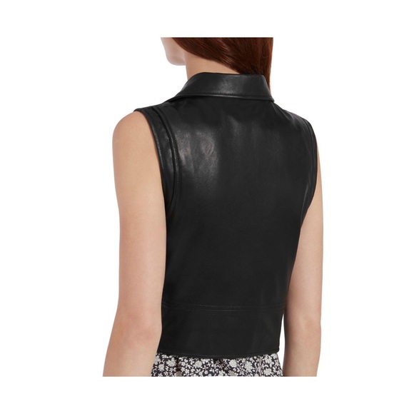 Mulberry Cathlyn leather moto vest